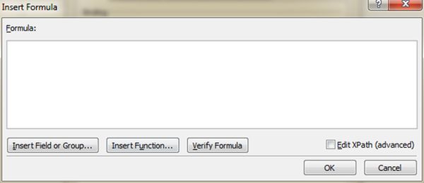 Insert Field or Group